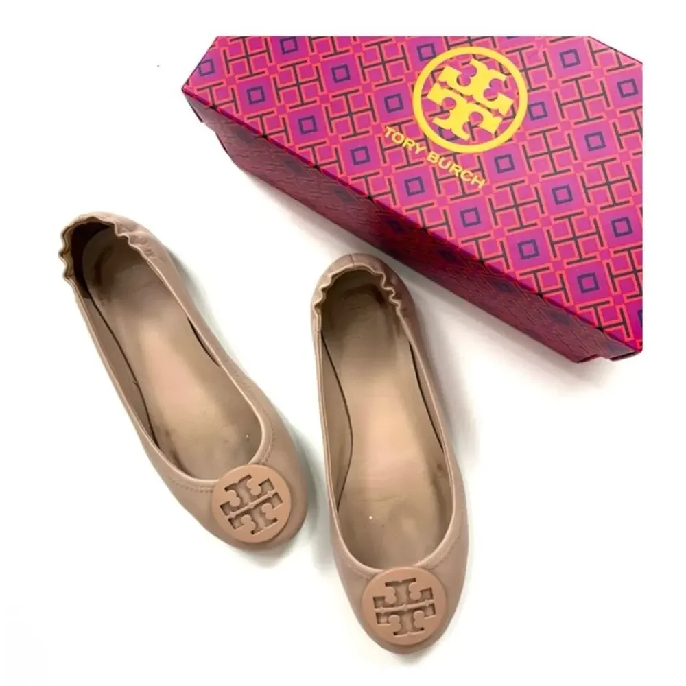 Tory Burch Minnie Travel Ballet Flats in Goan Sand